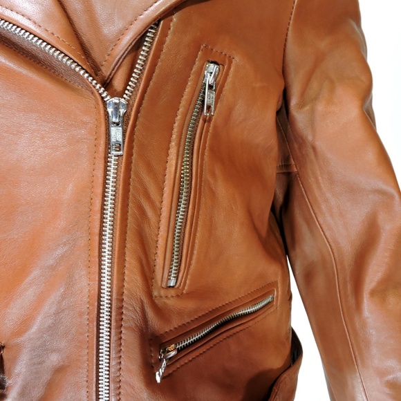 EACH X OTHER WOMEN'S BROWN SOFT LEATHER FASHION JACKET - Picture 3 of 7